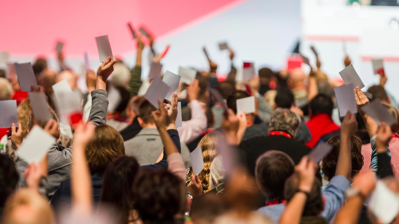 Abstimmung auf dem Gewerkschaftstag 2019