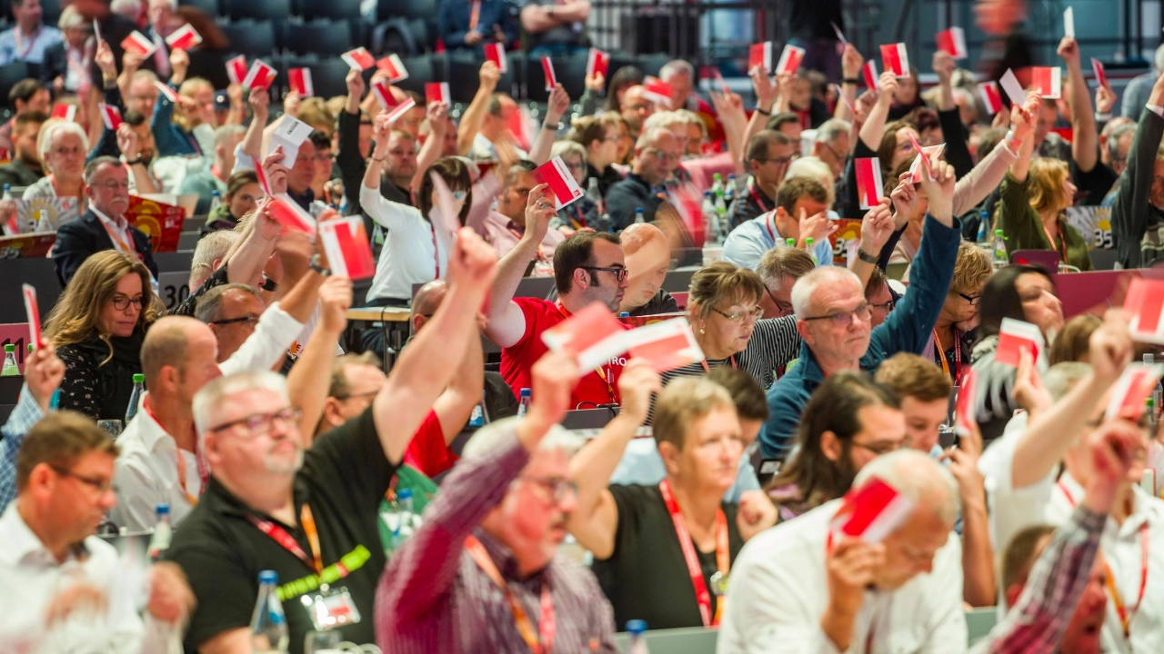 Abstimmung auf dem Gewerkschaftstag 2019