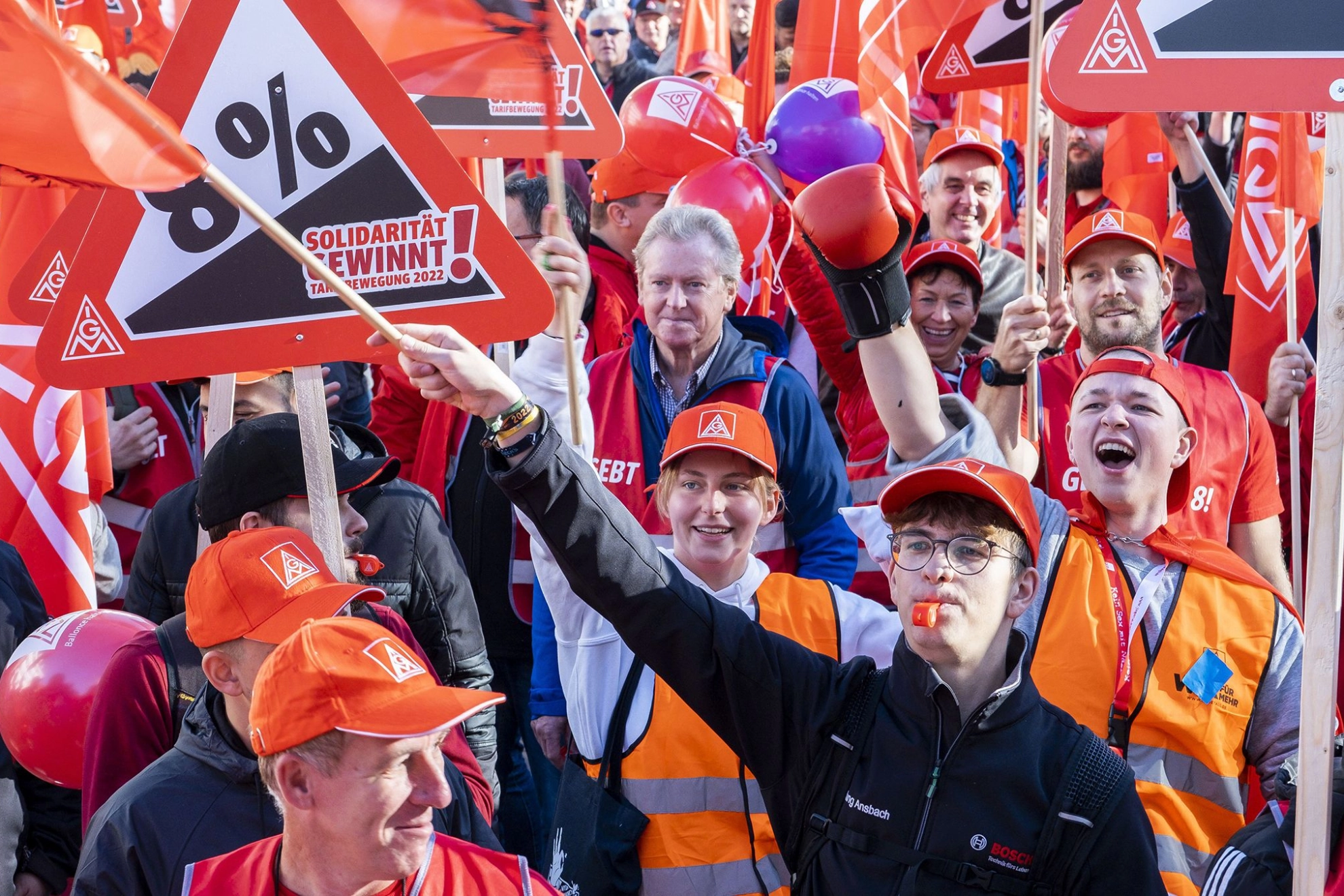Warnstreik in Augsburg / Bayern