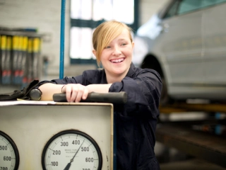 Zufriedene Auszubildende