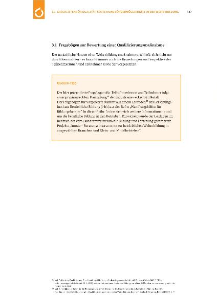 BMBF Toolbox - Bewertungsbögen Qualifizierungsmaßnahmen
